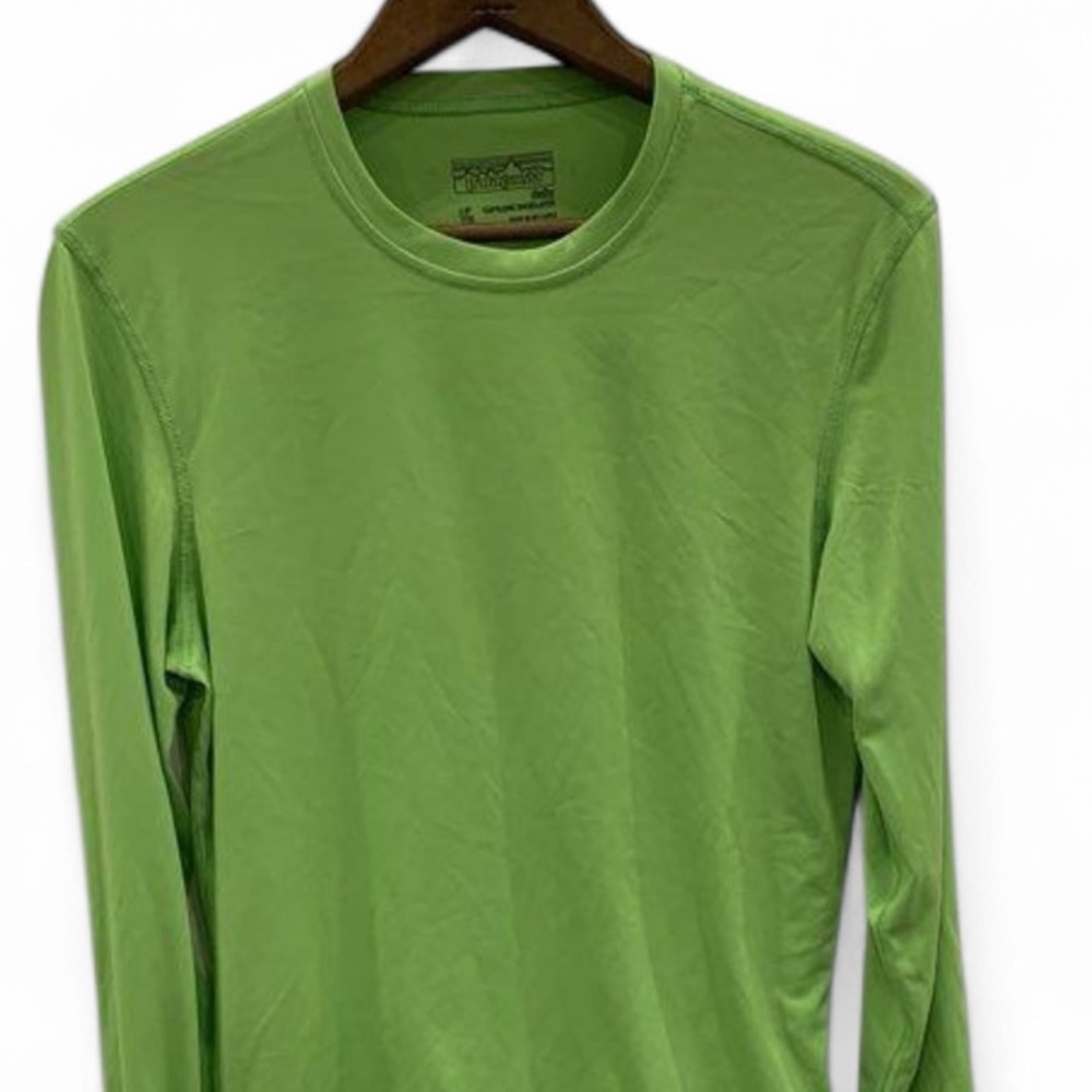 PATAGONIA DAILY CAPILENE BASELAYER RUNNIG Green Long Sleeve TOP SIZE XS WOMEN’S